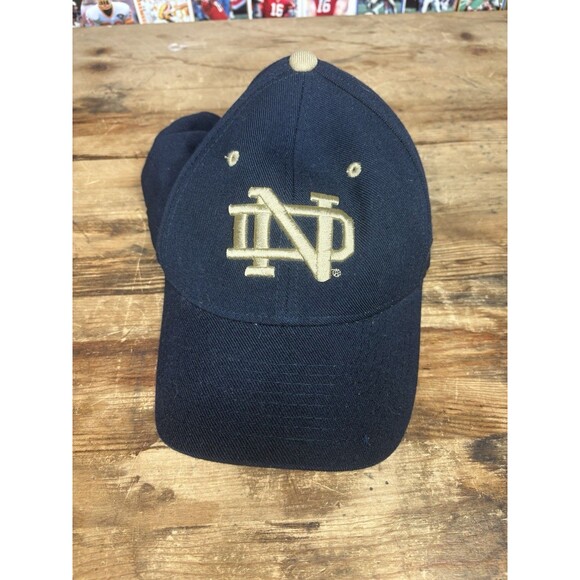 Zephyr Notre Dame Strap back Hat The Z Hat Fighting Irish Blue Gold NCAA Navy - Picture 1 of 6